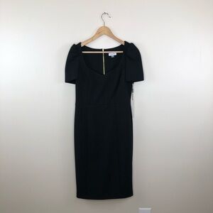 NWT Calvin Klein puff sleeve black sheath dress size 8
